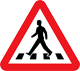 Crosswalk ou pedestrian crossing - Passagem sinalizada de pedestres ou faixa de pedestres